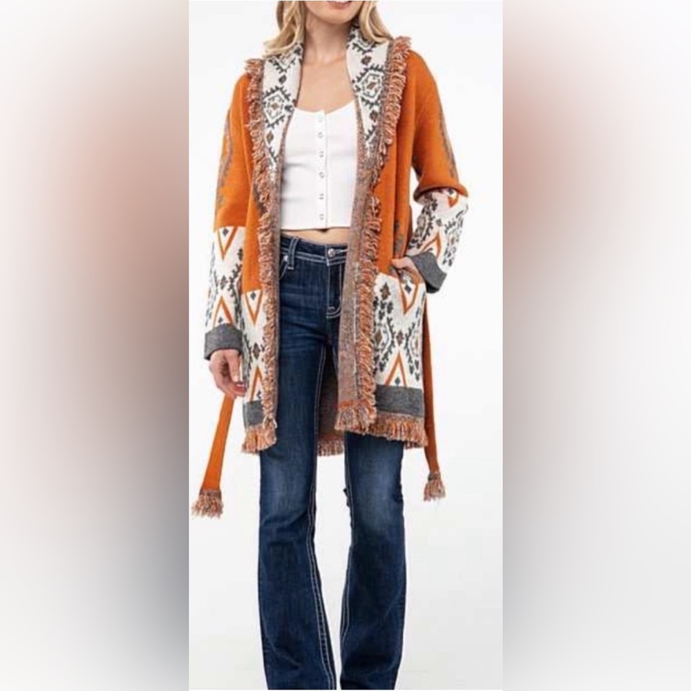 Miss Me Women’s belted Cardigan Size M